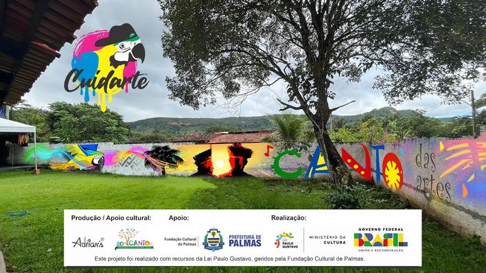 O Projeto Cuidarte é executado com recursos da Lei Paulo Gustavo, geridos pela Fundação Cultural de Palmas (FCP)