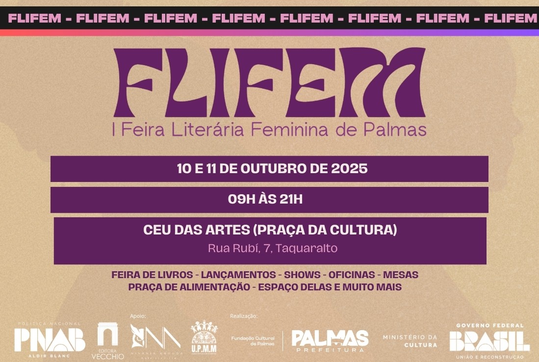 1ª Feira Literária Feminina de Palmas tem início nesta sexta, 10, no CEU das Artes