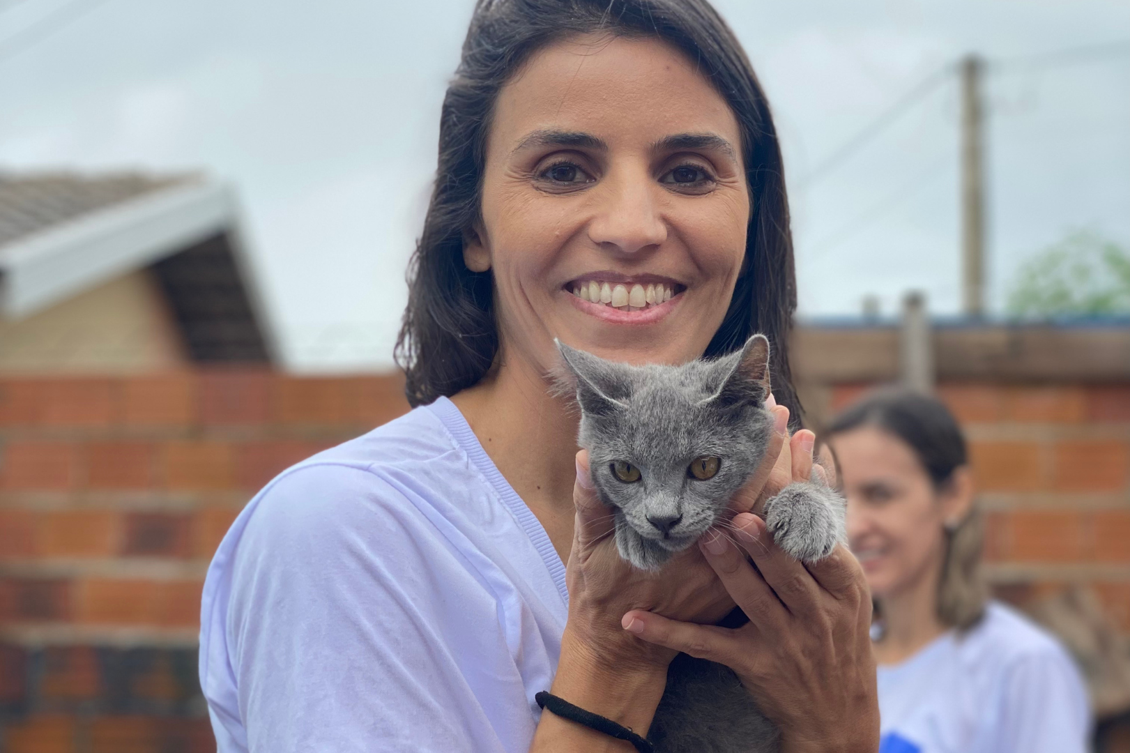 Gabriela Siqueira Campos durante a ação do Tigela Cheia