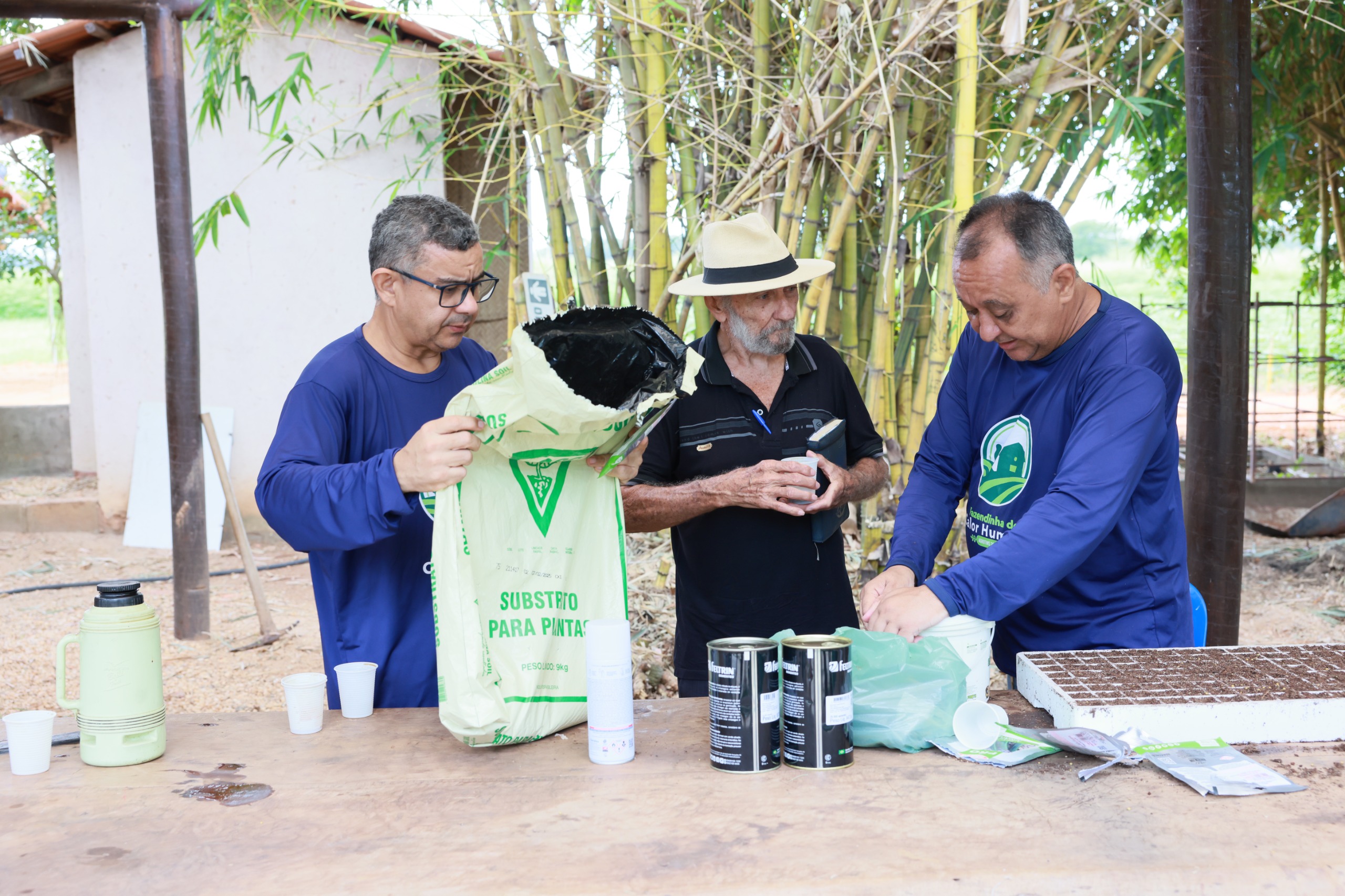 Produtor rural, Osias Alencar Coelho esteve visitando a Fazendinha durante os preparativos para Agrotins 2025