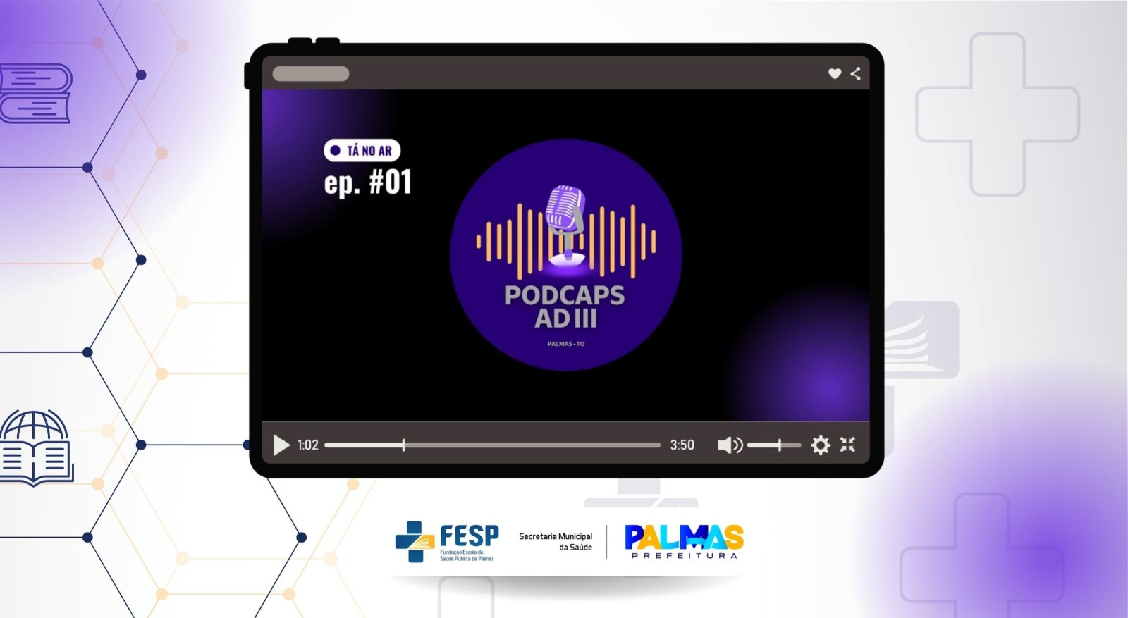 Residente da Fesp produz podcast no Caps AD III de Palmas para fortalecer protagonismo e cuidado em Saúde Mental