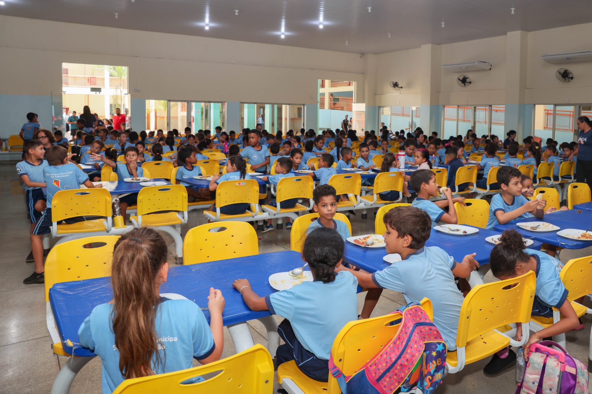 A ampliação do Cmei Carrossel com a construção de quatro salas de aula, duas salas multiuso, sanitários e lavanderia, faz parte do projeto de reforma de 19 unidades escolares
