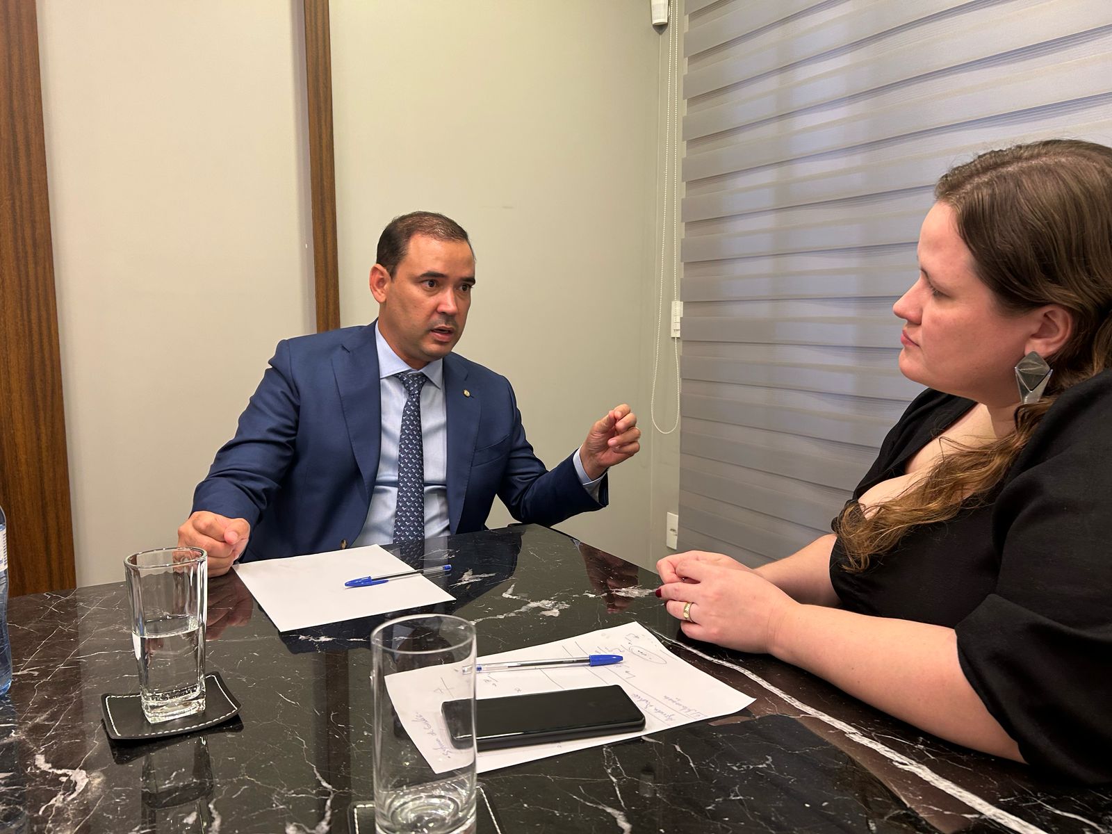 O encontro com o deputado federal Vicentinho Júnior (PP) ocorreu nesta terça, 11