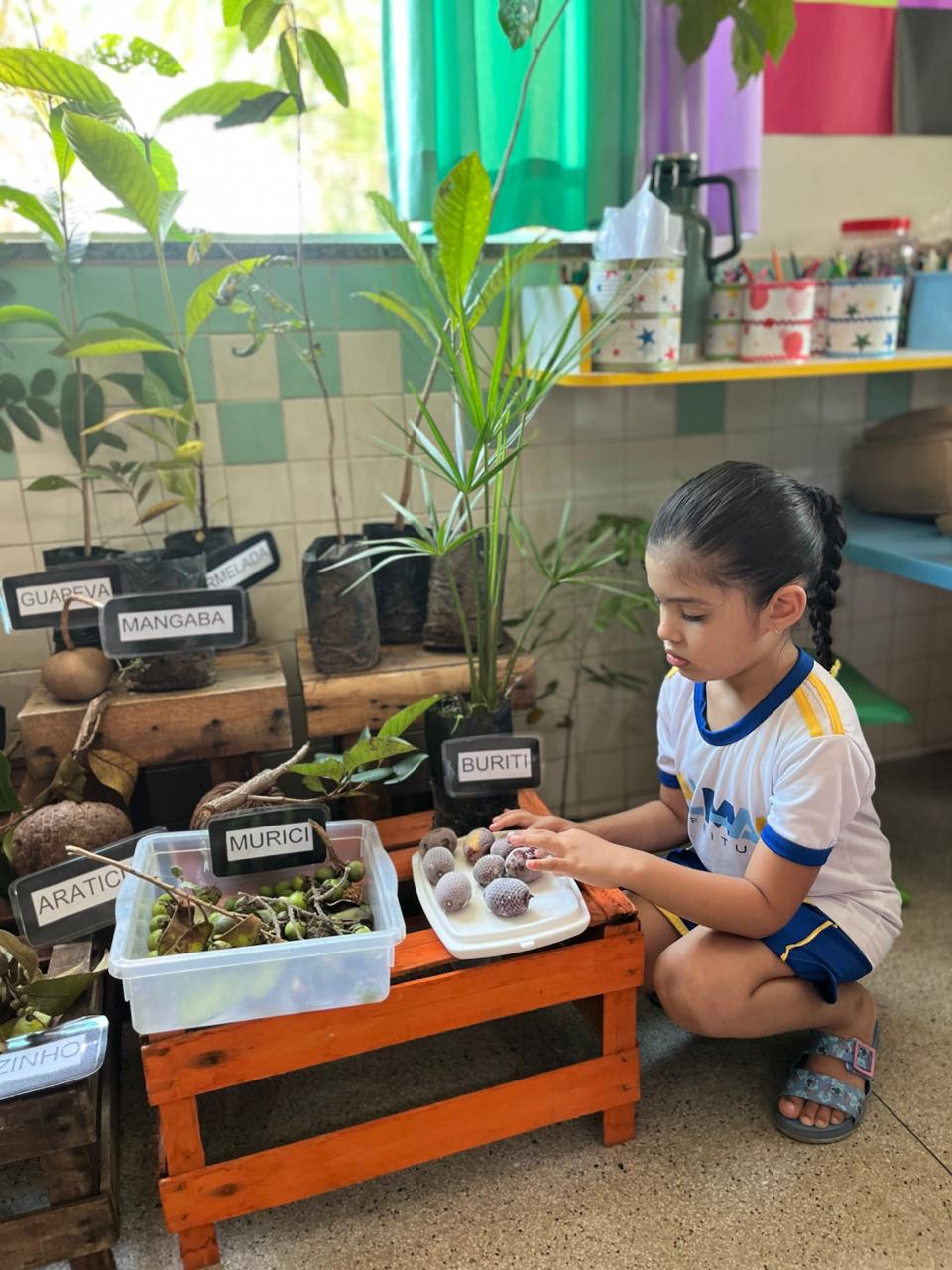 Crianças do Cmei Cantinho do Saber exploram frutos do Cerrado em projeto investigativo