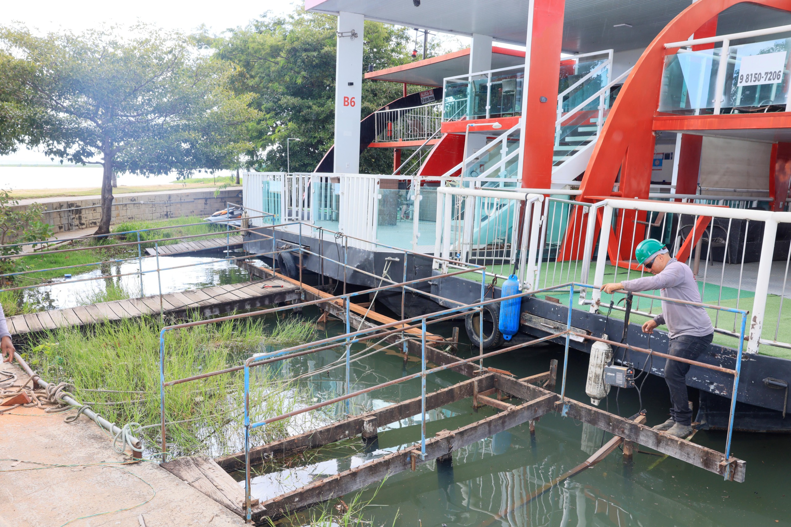 Prefeitura de Palmas reforma píer da Praia da Graciosa para reforçar segurança de usuários