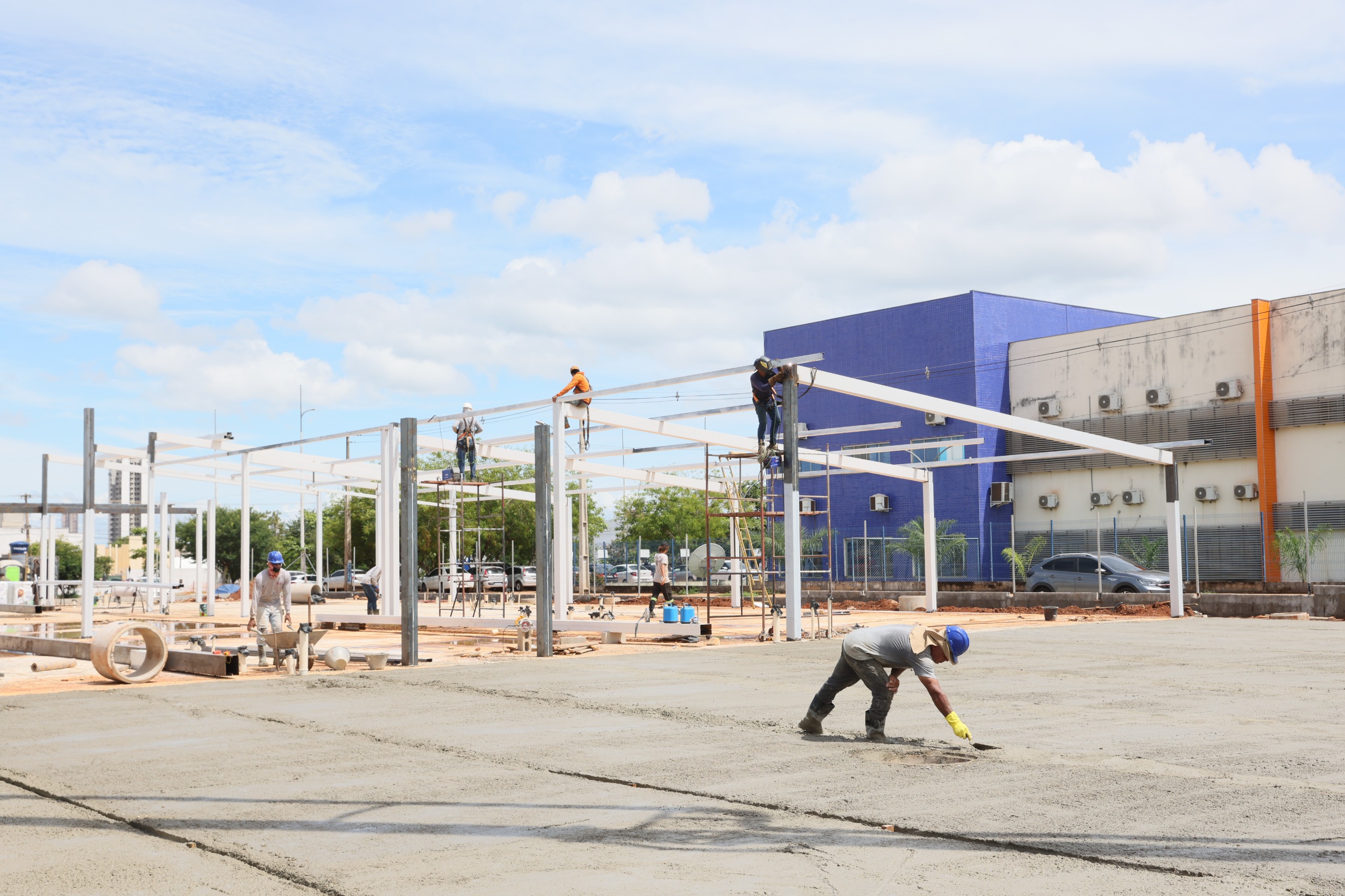 Obras do Centro de Educação e Saúde Inclusiva Sarah Gomes entram em nova etapa com montagem da estrutura