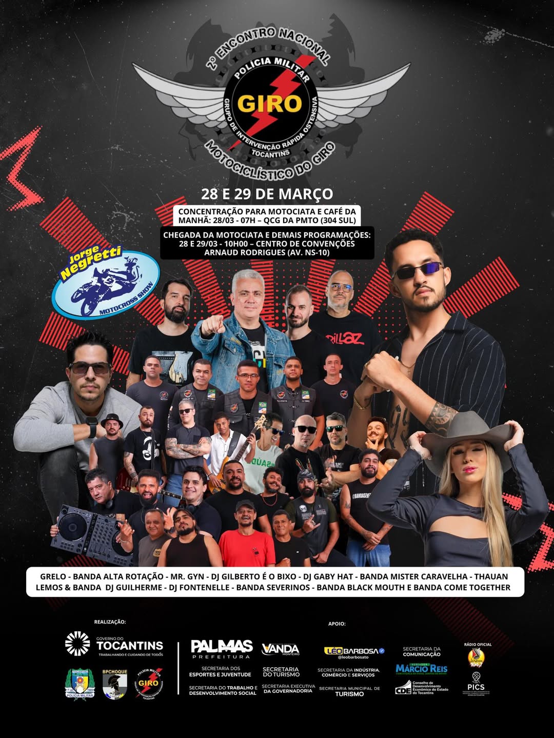 Com apoio da Prefeitura de Palmas, encontro nacional motociclístico movimenta a Capital neste fim de semana