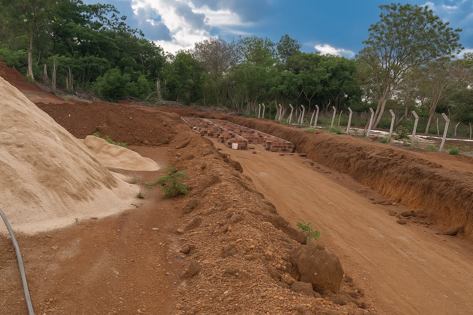 Ação preventiva no cemitério Jardim da Paz busca conter possíveis alagamentos