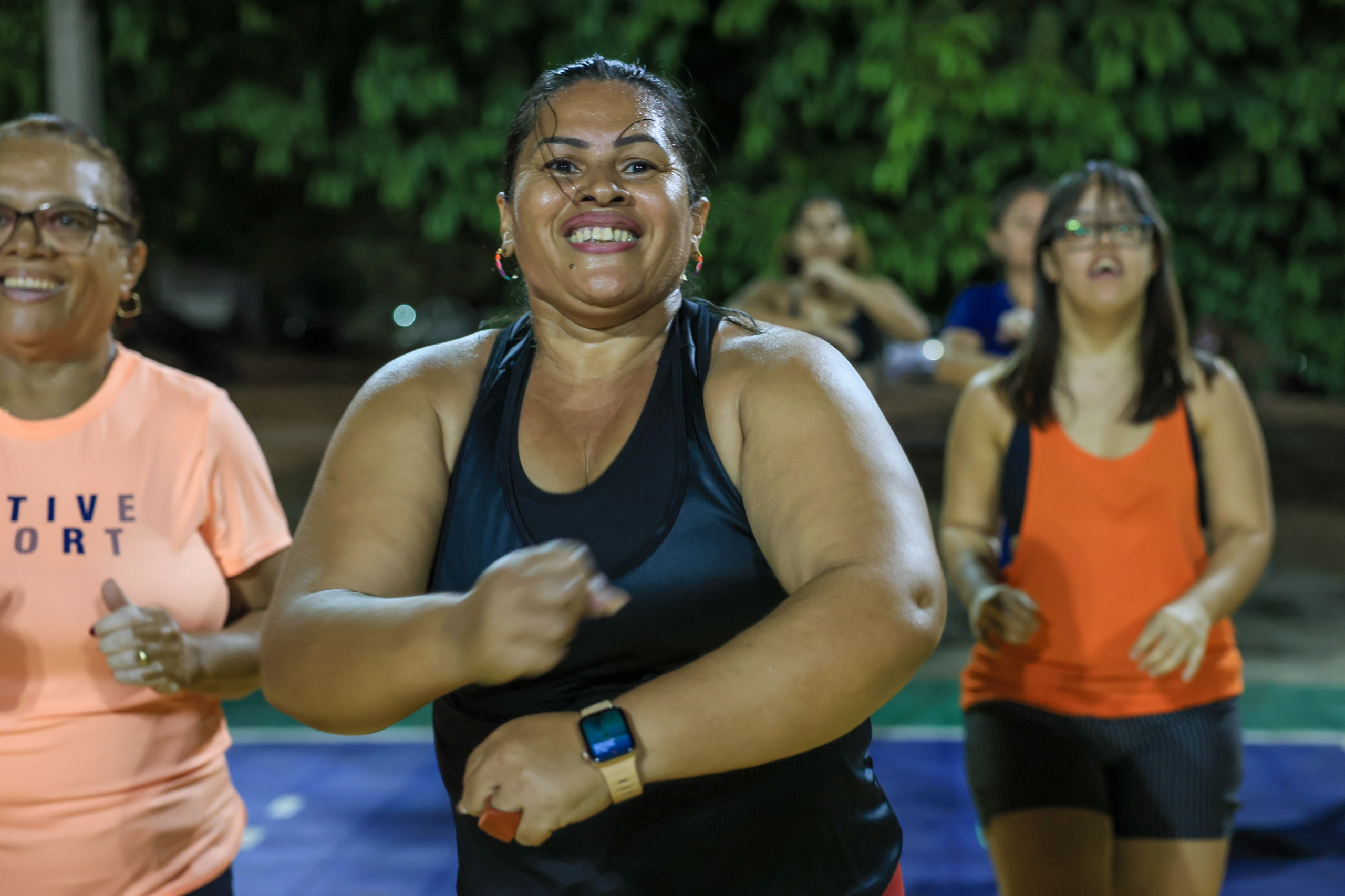 Cláudia do Nascimento comemorou aulão gratuito de zumba oferecido pela Secretaria de Articulação Comunitária