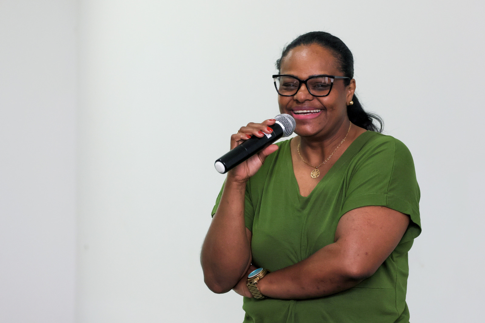 Palestrante abordou a importância dos pais cuidarem de si para cuidar dos filhos 