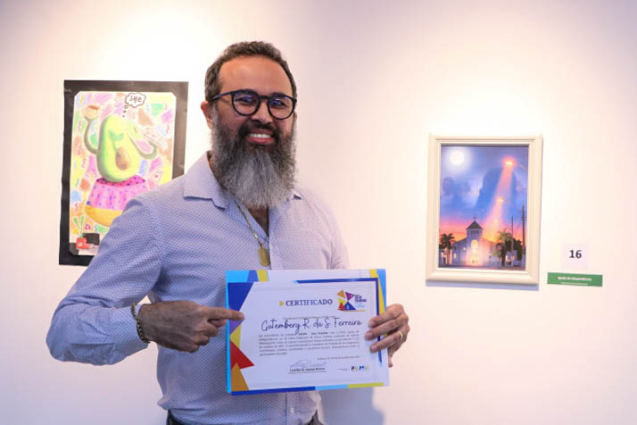 Vencedor na categoria Adulto com a obra de arte digital ‘Igreja da Independência,  Gutemberg Rapôso disse ter superado graves problemas pessoais a partir da imersão no fazer artístico