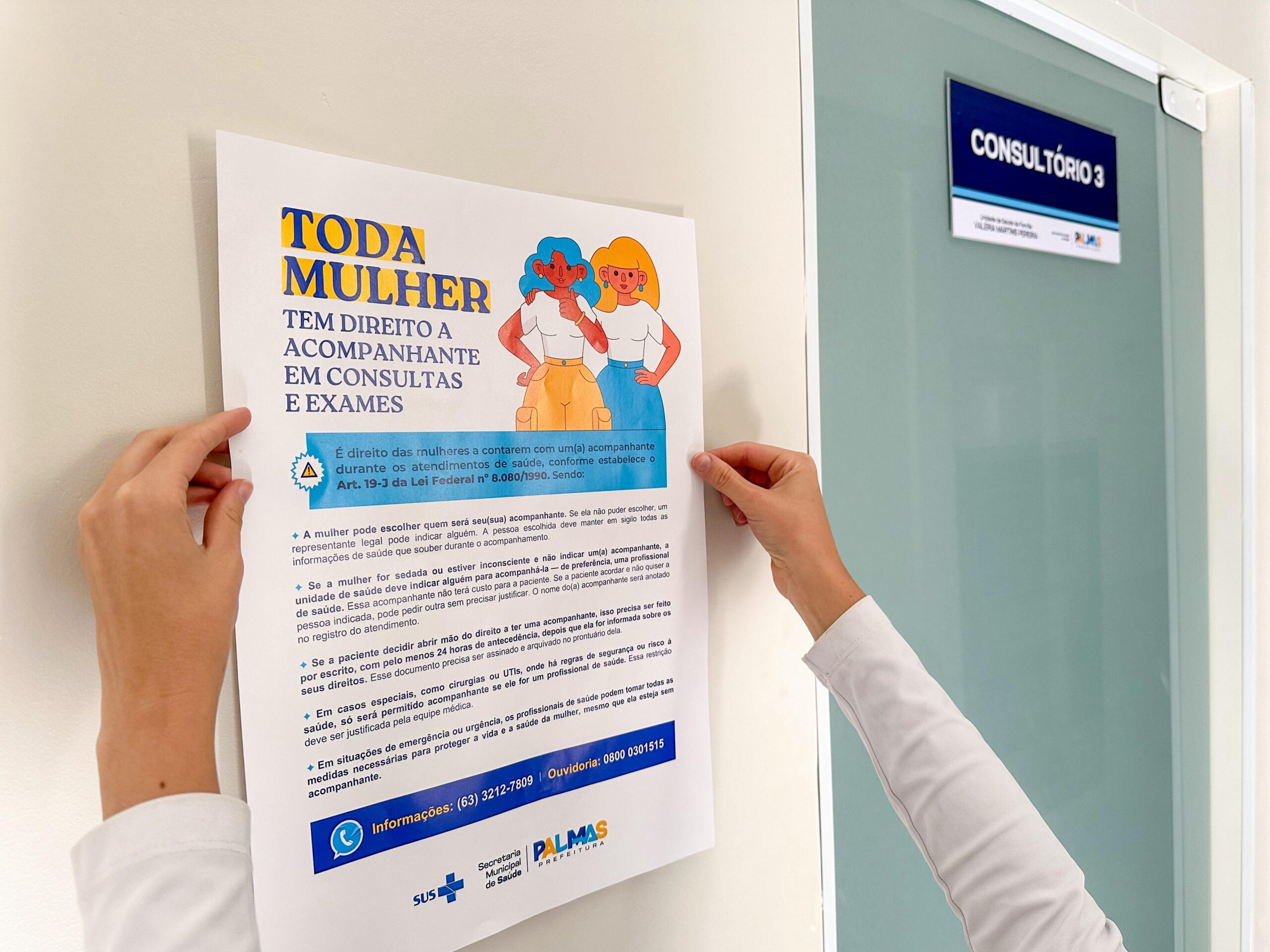 Mulheres têm direito a acompanhante em consultas e exames na rede de saúde de Palmas