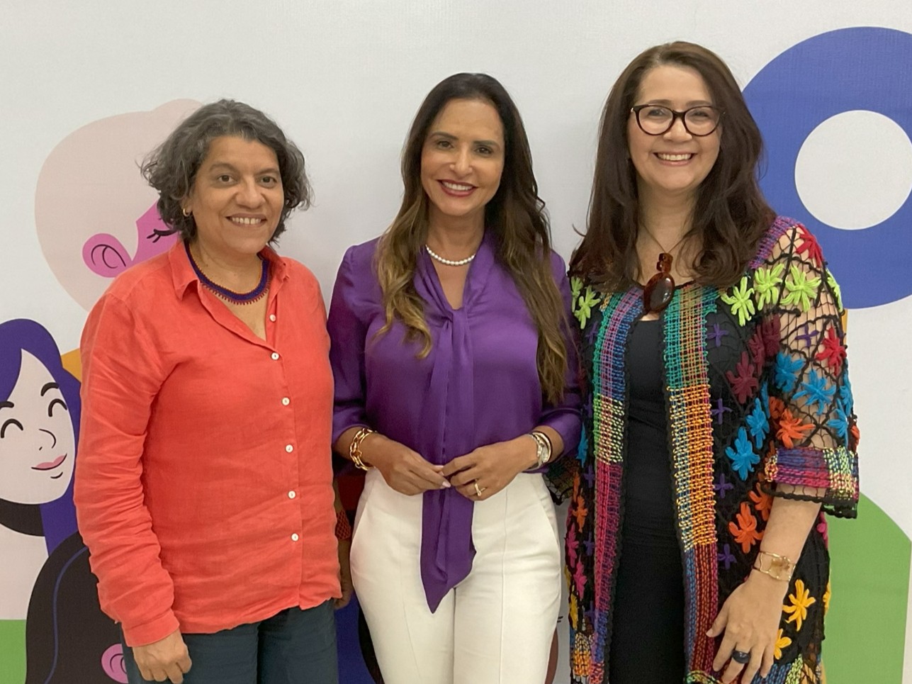 Estela Bezerra, Solange Duailibi e Eutália Barbosa.