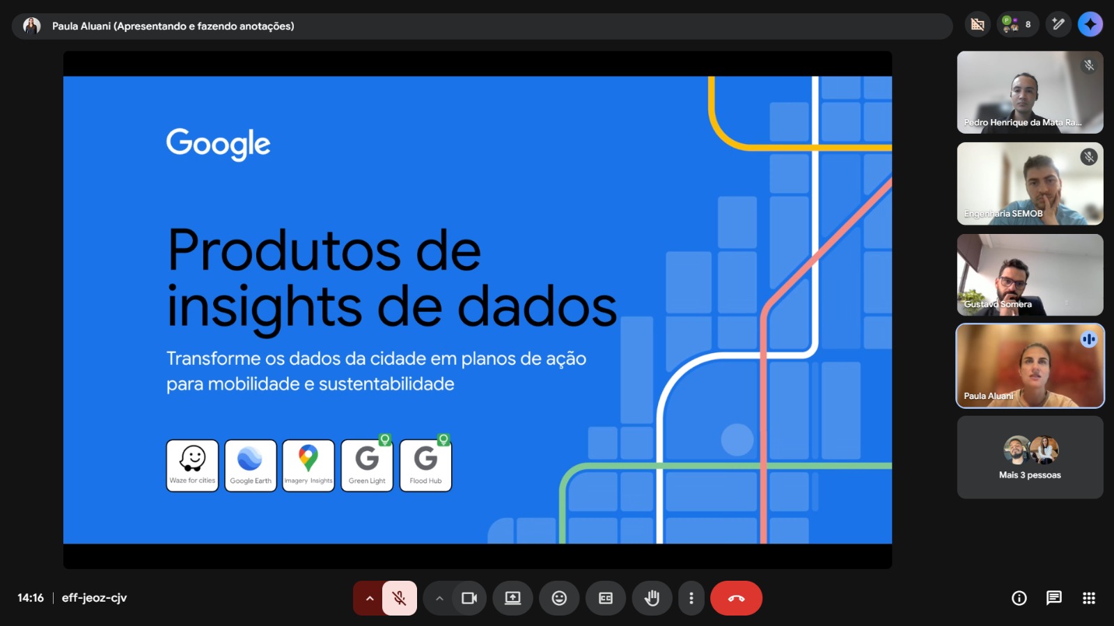Técnicos da Prefeitura de Palmas se reúnem com o Google para conhecer soluções voltadas à mobilidade urbana