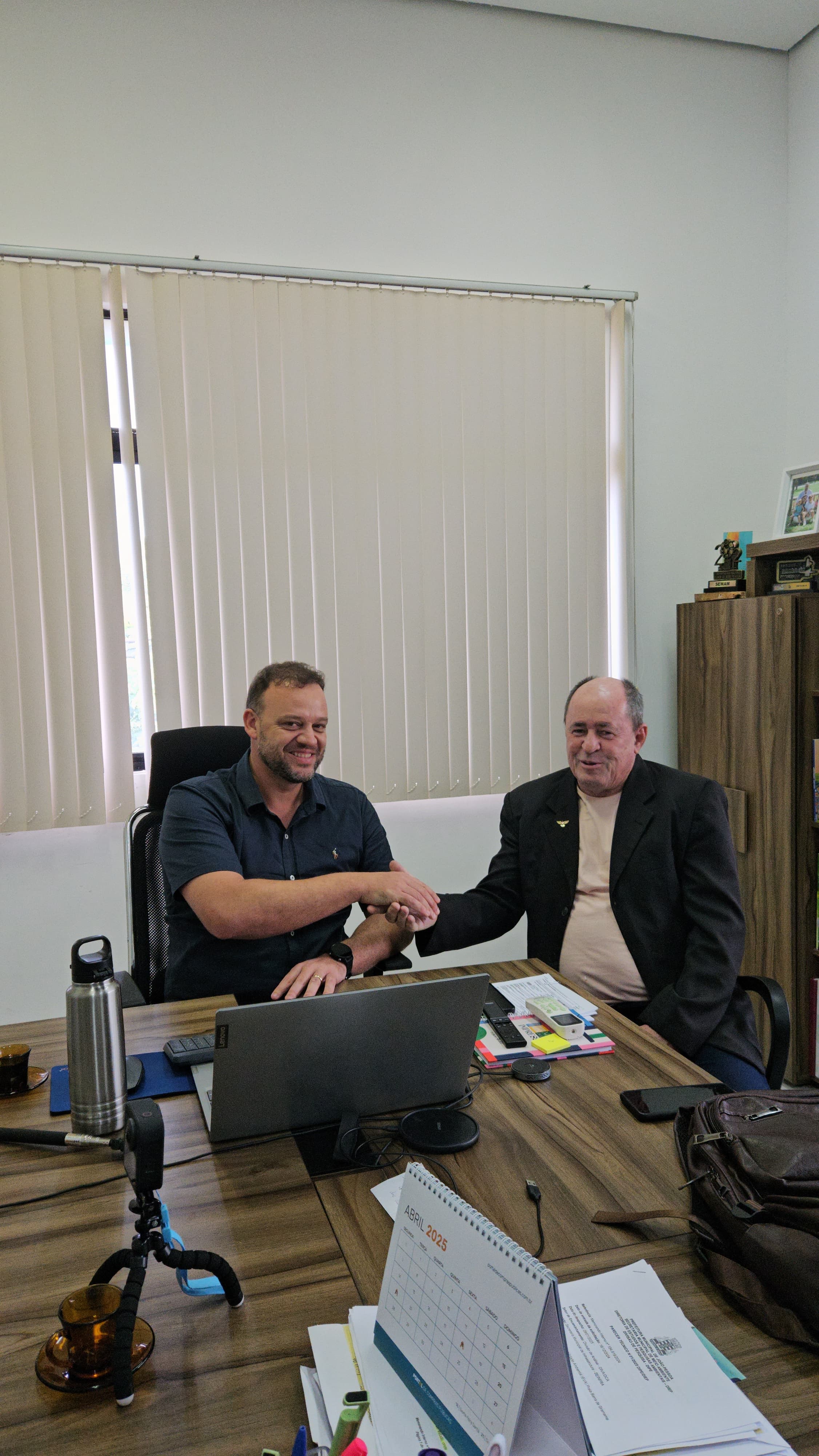 Isac Braz Cunha e secretário municipal de Meio Ambiente de João Pessoa, Welison Araújo Silveira