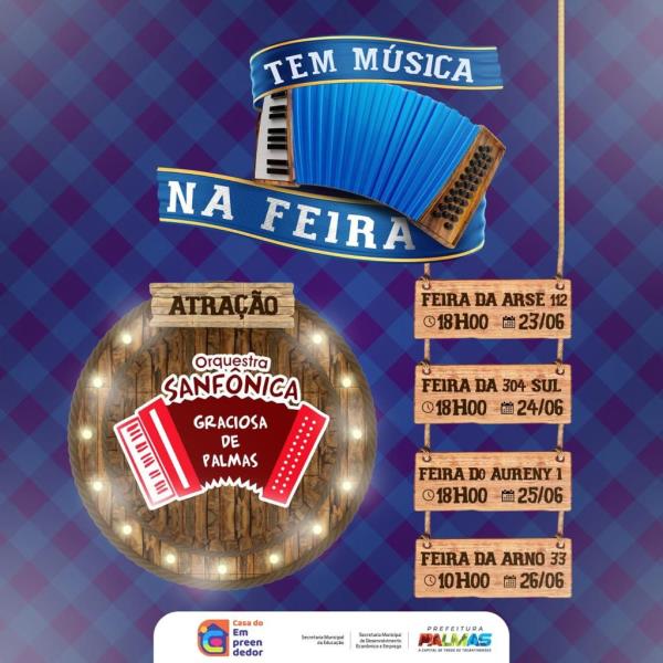 Orquestra Sanfônica Graciosa de Palmas se apresenta em Feiras da Capital