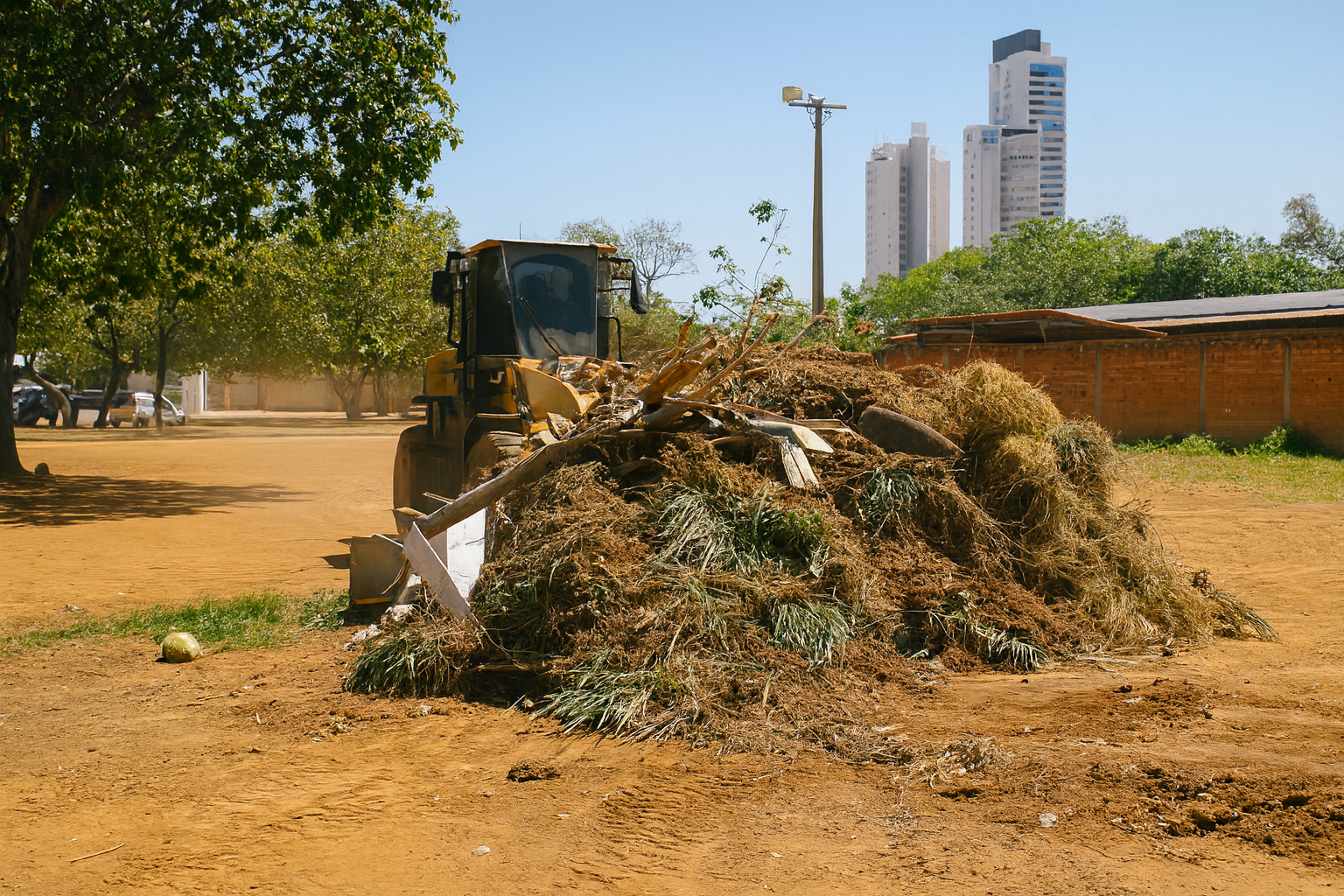 Retirada de entulho de terreno na Feira da 304 Sul