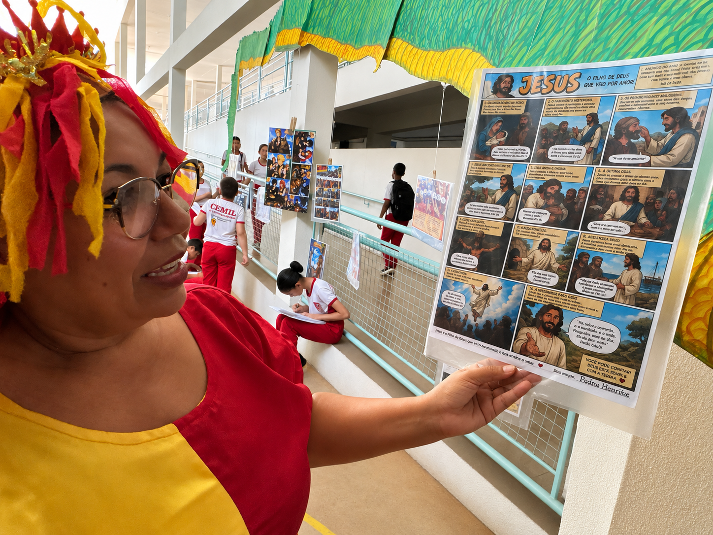 Professora da ETI Margarida Lemos utiliza Inteligência Artificial para despertar criatividade dos estudantes em grandes produções de arte