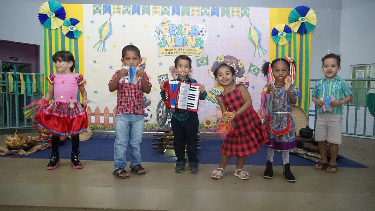Crianças da educação infantil brilharam nas suas apresentações - Foto: Pedro Barbosa