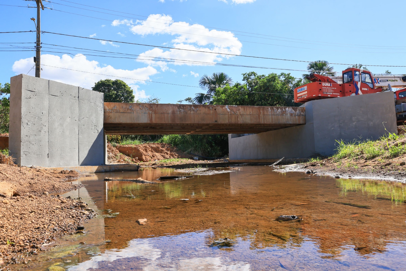 Construção de pontes da Prefeitura de Palmas avança no setor Morada do Sol