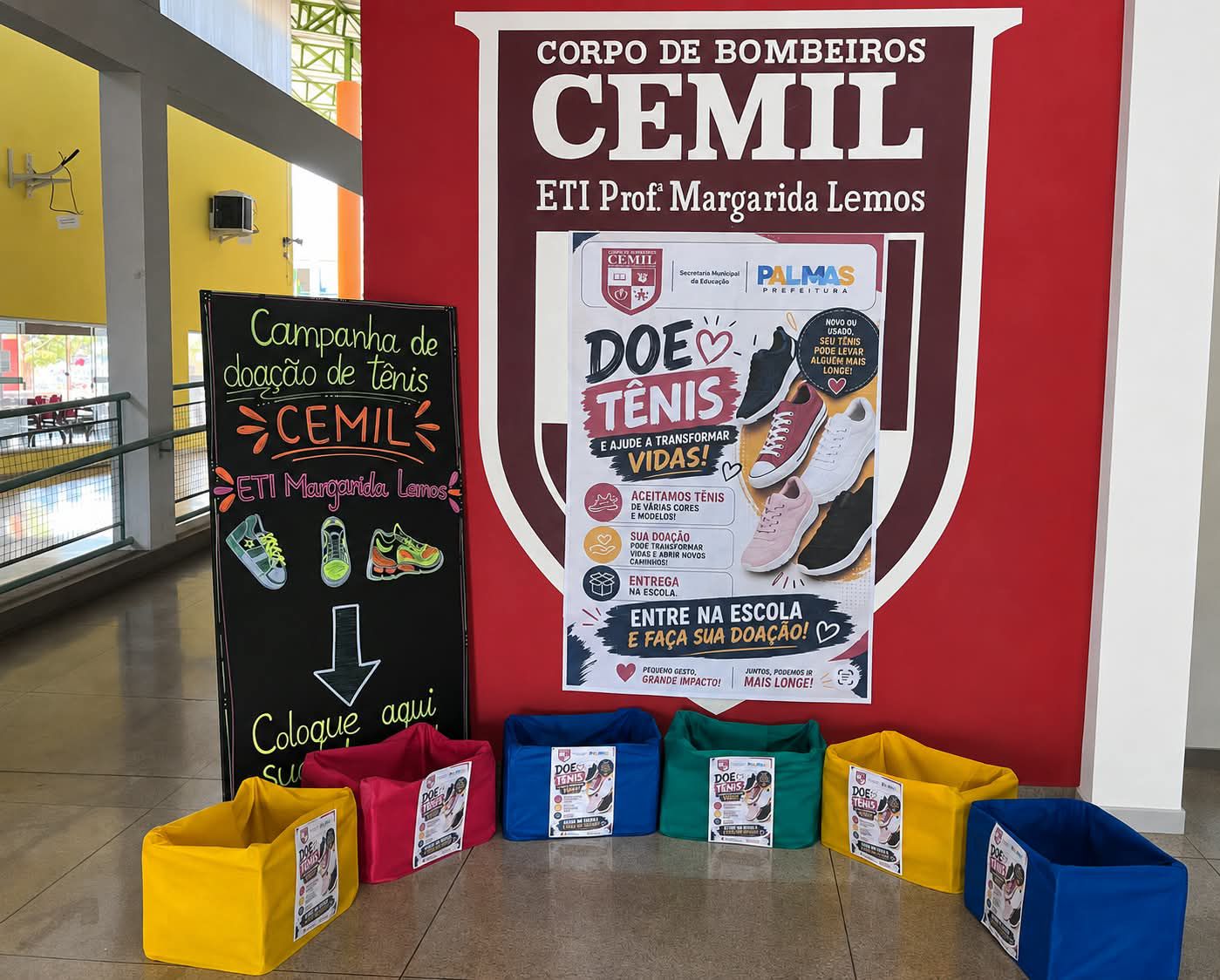 ETI Margarida Lemos mobiliza comunidade para campanha de doação de tênis a estudantes