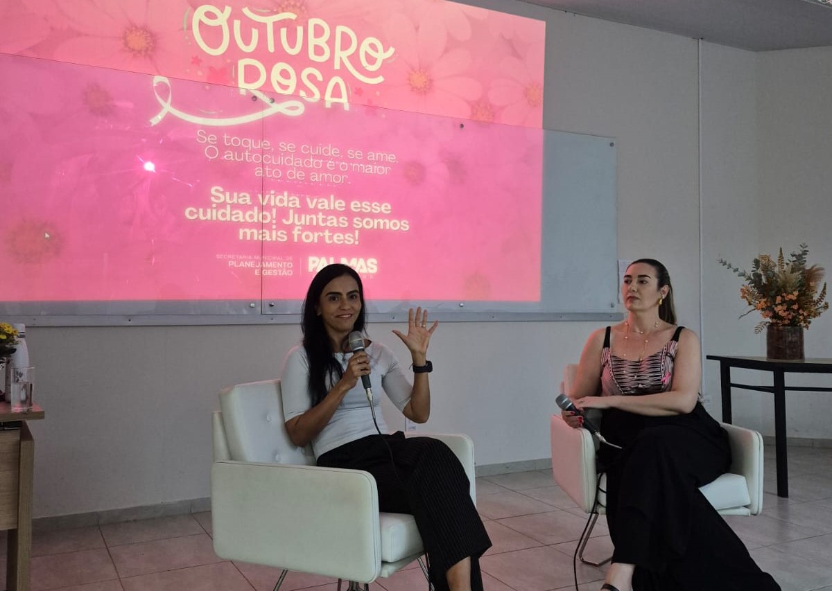 Servidoras da Prefeitura de Palmas participam de ação de conscientização sobre o câncer de mama e cuidados à saúde