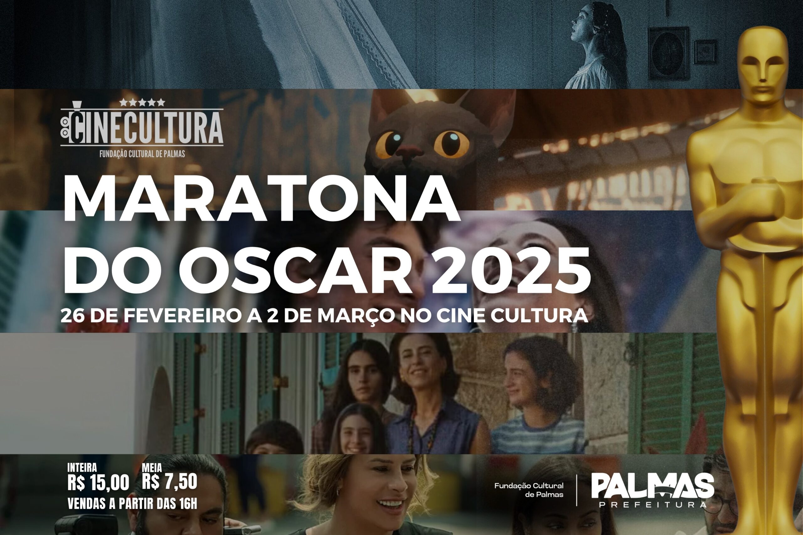 Maratona do Oscar 2025 começa nesta quinta-feira, 27, no Cine Cultura
