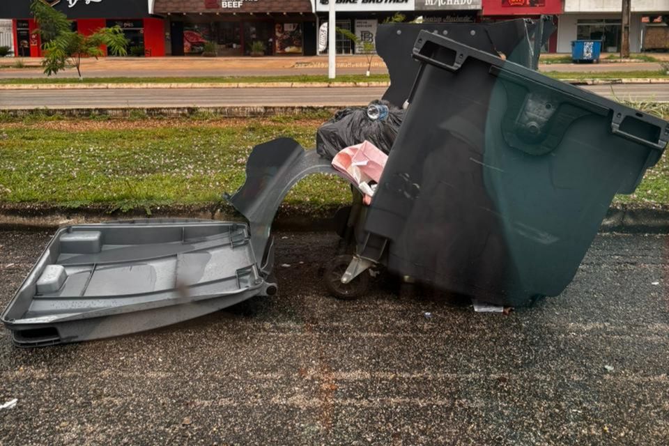 Prefeitura de Palmas realiza troca de contêiner alvo de vandalismo