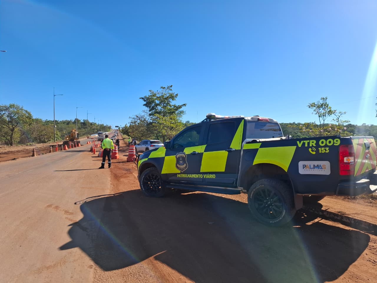 Semobt intensifica operação preventiva de trânsito na ponte sobre o Ribeirão Taquarussu Grande