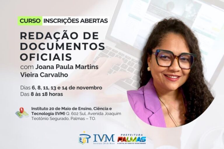 Instituto 20 de Maio abre inscrições para Formação em Redação de Documentos Oficiais