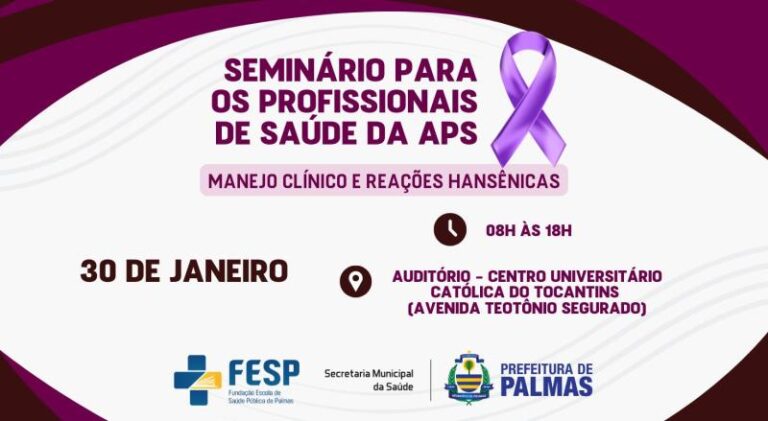 Inscrições abertas para seminário sobre manejo clínico e reações hansênicas