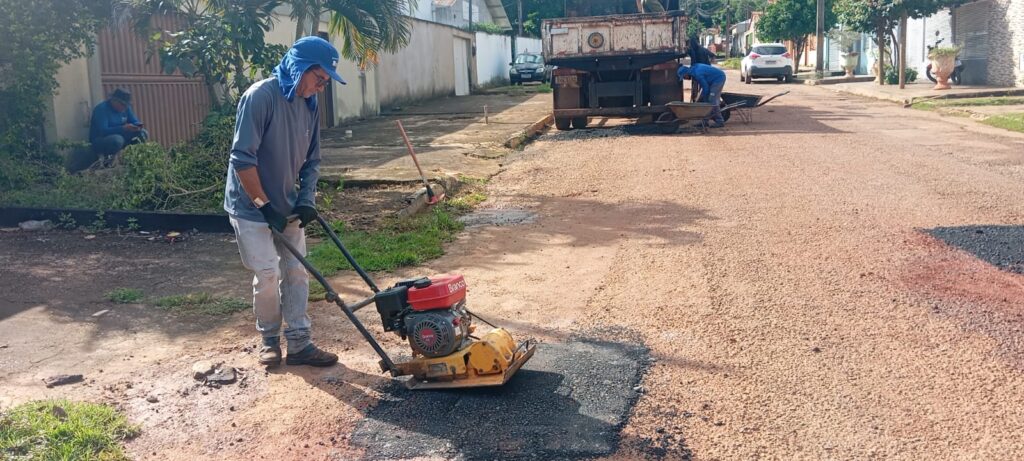 Manutenção de via no distrito de Taquaruçu - Foto: Divulgação