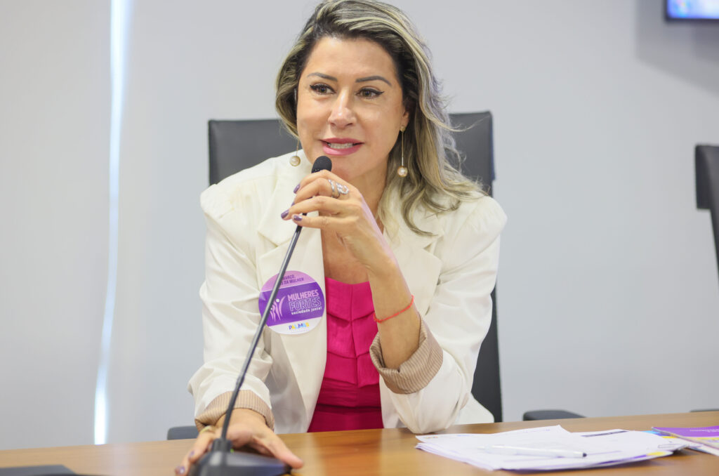 Maura Luciane Sousa, coordenadora do Fortalecimento da Rede de Atendimento, destacou a importância desse primeiro encontro para todos os representantes, servidores e profissionais que irão integrar a Casa da Mulher Brasileira - Foto: Júnior Suzuki